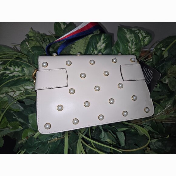Pristine Authentic Gucci Faux Pearl Mini Queen Bee Brodway Shoulder Bag - Picture 7 of 9